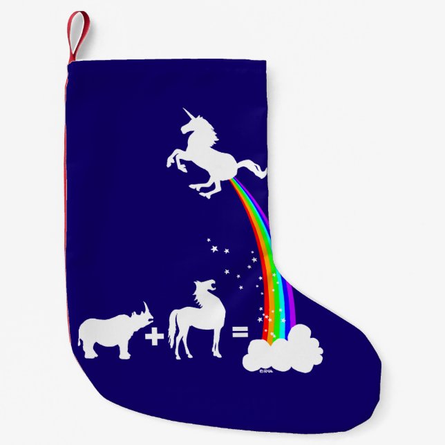 Unicorn origin small christmas stocking (Front)