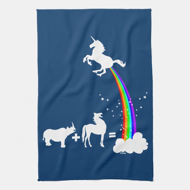 Unicorn origin tea towel (Vertical)