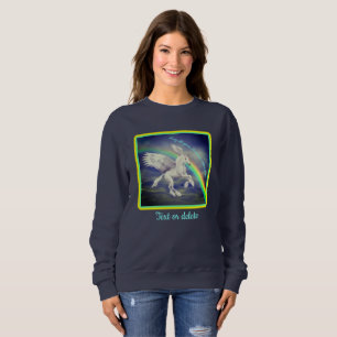 Unicorn Over Rainbow Dreams Inspirational   Sweatshirt