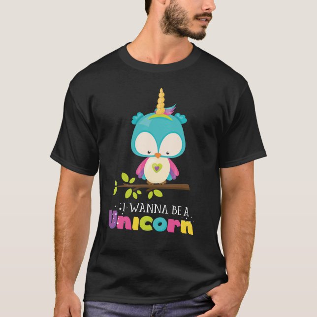 unicorn owl T-Shirt (Front)