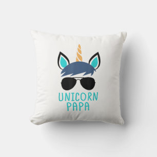 Unicorn Papa T-Shirt Funny Father's Day Gift Cushion