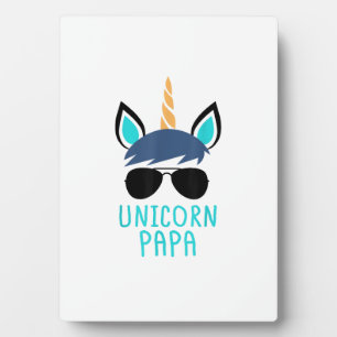 Unicorn Papa T-Shirt Funny Father's Day Gift Plaque