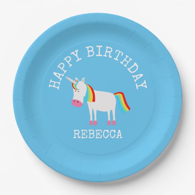 Unicorn Paper Plate (Front)