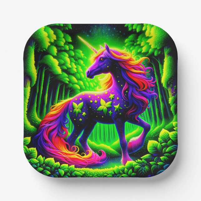 Unicorn Paper Plate (Front)