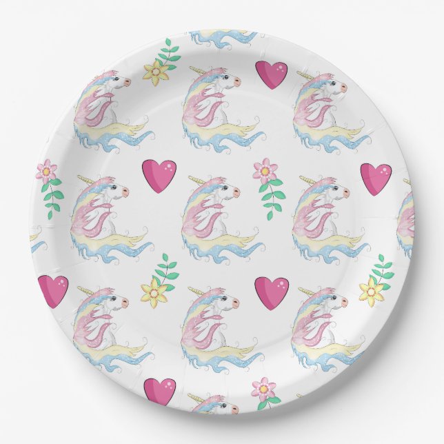 Unicorn Paper Plate (Front)