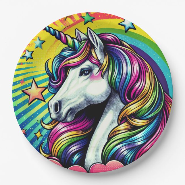 Unicorn paper plate! plate (Front)