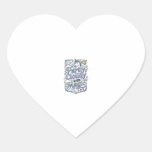 Unicorn Partly Cloudy with Magic Commercial Vector Heart Sticker