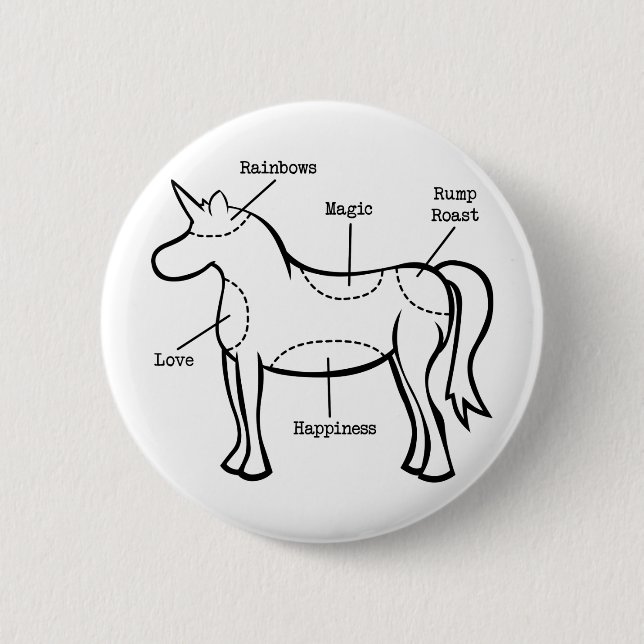 Unicorn Parts 6 Cm Round Badge (Front)