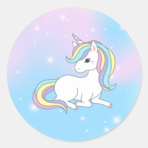 Unicorn Party Collection! Classic Round Sticker