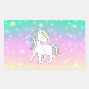 Unicorn Party Collection! Rectangular Sticker