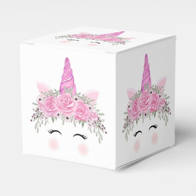  Unicorn Party Favour Box (Front Side)