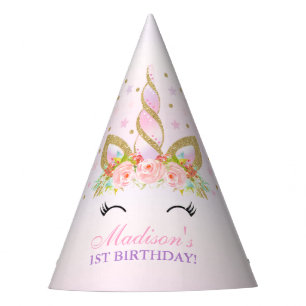 Unicorn Party Hat Floral Unicorn Birthday Party