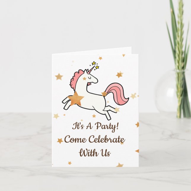 Unicorn Party Invitation (Front)
