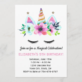 Unicorn Party Invitation - Magical Celebration