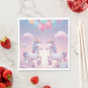 Unicorn Party Napkins   Magical Kids Birthday Pape
