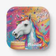 Unicorn Party Paper Plate
