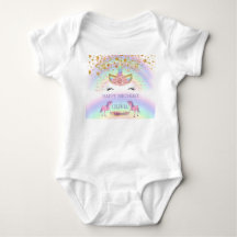 Unicorn party Rainbow 1st Birthday whimsical girl