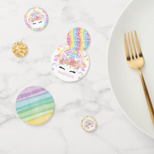 Unicorn Party Rainbow Personalised Birthday Confetti