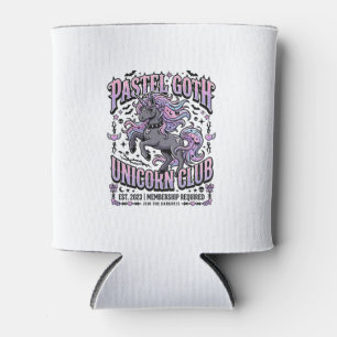 Unicorn Pastel Goth Unicorn Club Commercial Sticke Can Cooler