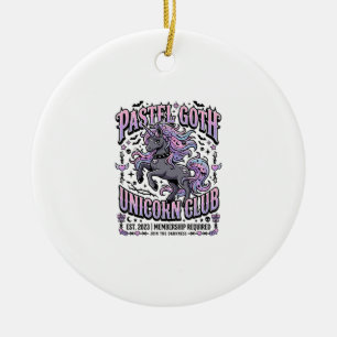 Unicorn Pastel Goth Unicorn Club Commercial Sticke Ceramic Ornament