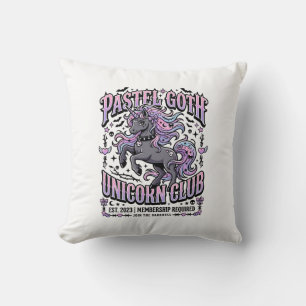 Unicorn Pastel Goth Unicorn Club Commercial Sticke Cushion