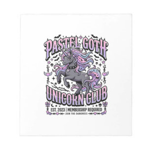 Unicorn Pastel Goth Unicorn Club Commercial Sticke Notepad