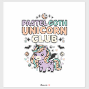 Unicorn Pastel Goth Unicorn Club Trendy Graphic Te