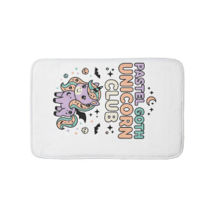 Unicorn Pastel Goth Unicorn Club Trendy Graphic Te Bath Mat