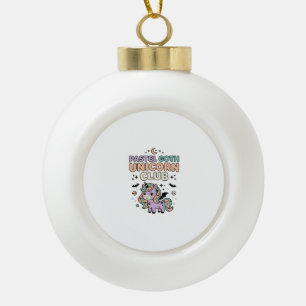 Unicorn Pastel Goth Unicorn Club Trendy Graphic Te Ceramic Ball Christmas Ornament