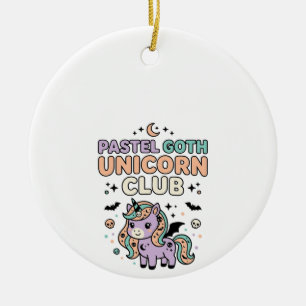 Unicorn Pastel Goth Unicorn Club Trendy Graphic Te Ceramic Ornament
