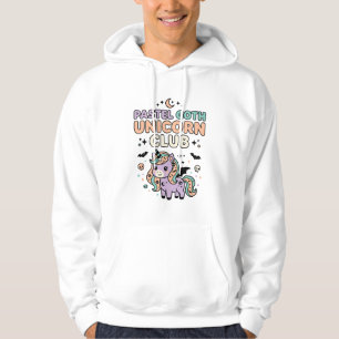 Unicorn Pastel Goth Unicorn Club Trendy Graphic Te Hoodie