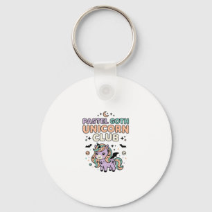Unicorn Pastel Goth Unicorn Club Trendy Graphic Te Key Ring