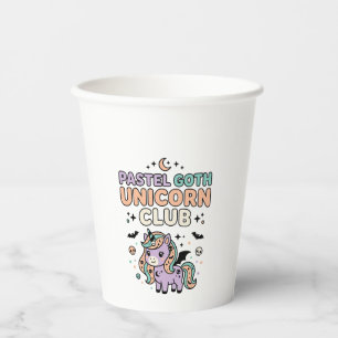 Unicorn Pastel Goth Unicorn Club Trendy Graphic Te Paper Cups