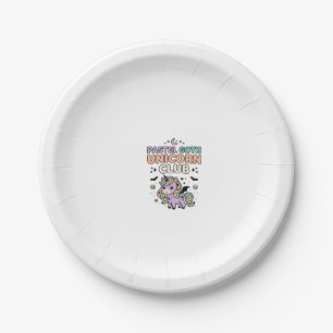Unicorn Pastel Goth Unicorn Club Trendy Graphic Te Paper Plate