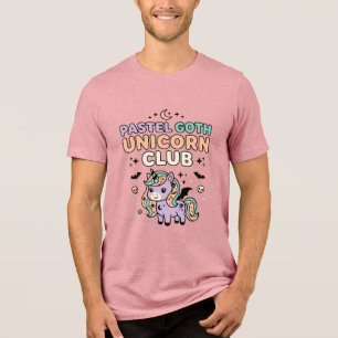 Unicorn Pastel Goth Unicorn Club Trendy Graphic Te Tri-Blend Shirt
