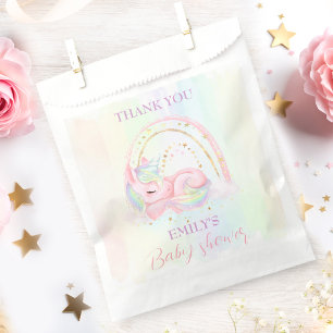 Unicorn Pastel Rainbow Baby Shower Favour Bag