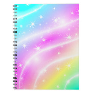 Unicorn Pastel Rainbow Colour Notebook