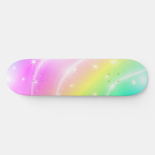 Unicorn Pastel Rainbow Colour Skateboard