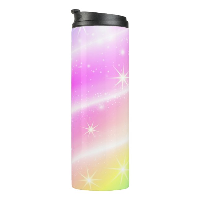 Unicorn Pastel Rainbow Colour   Thermal Tumbler (Rotated Right)