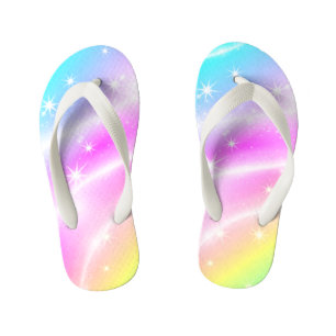 Unicorn Pastel Rainbow Colours Kid's Thongs