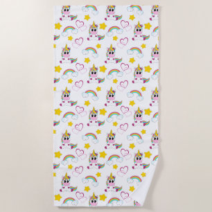 Unicorn pattern beach towel