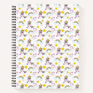 Unicorn pattern notebook