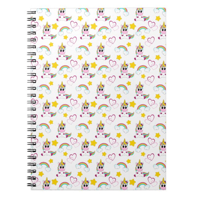 Unicorn pattern notebook (Front)