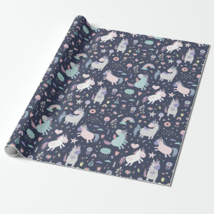 Unicorn Pattern Wrapping Paper