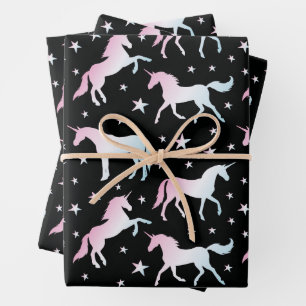  Unicorn Pattern Wrapping Paper Sheet