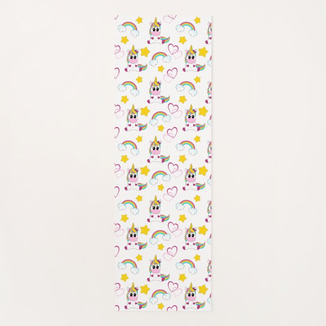 Unicorn pattern yoga mat (Front)