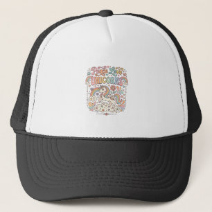 Unicorn Peace Love Unicorns Adorable Vector Design Trucker Hat
