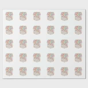 Unicorn Peace Love Unicorns Adorable Vector Design Wrapping Paper