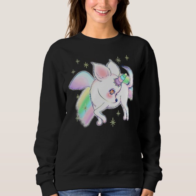 Unicorn Pegasus Chihuahua Sweatshirt (Front)