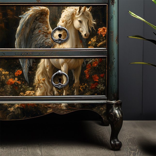 Unicorn Pegasus Woodland Floral Decoupage Tissue Paper (Creator Uploaded)